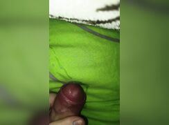 Small cock cumming under the blanket