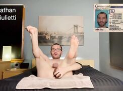 Slutty dickless boy takes dildo exposed