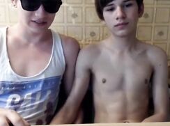 Vintage amateur webcam: Two cute straight boys