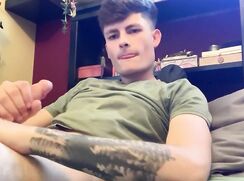 Hot Guy Caught Jerking off in Bed