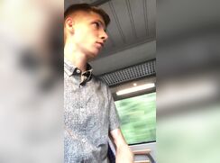 Jalen cums on the train