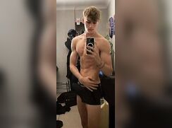 fit blond twink cumming