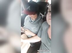 Straight Guy Gives His Straight Buddy a Handjob in the Car