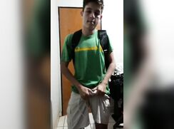 cute latin dude big cock strip reveals