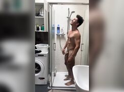 Hot hunk italian boy in shower