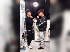 A sagger and his friend suck each other.