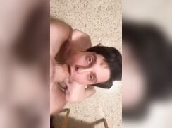 Italian slut fucked in the throat