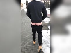 # AHC - The boy, saying goodbye to the winter, decided to masturbate on the street
