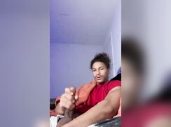 Stroking & Enjoying His Big Cock Cumming 210