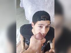 Handsome stud loves his man's cum