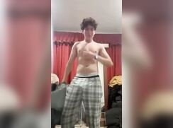 Cute latin shows his nice fat cock