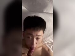 Round 2, using his own cum as lube, twunk gets fucked so hard he pisses everywhere,