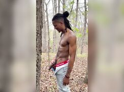Massive Black Dick Forest Piss