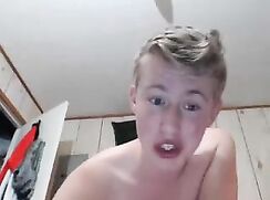 Fresh Faced Blond Dildo & Jockstrap Show
