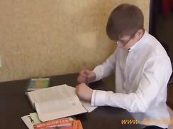 Aaron takes a wank break from studying