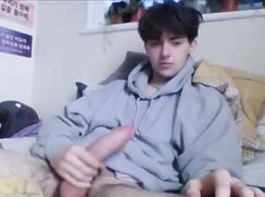 Hung Uncut Vaping Teen Jerks & Cums