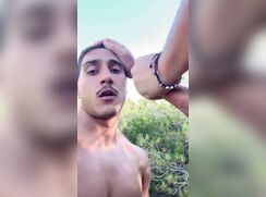 Spanish guy loves public sex