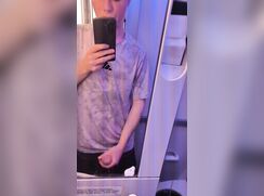 Teen wank on train
